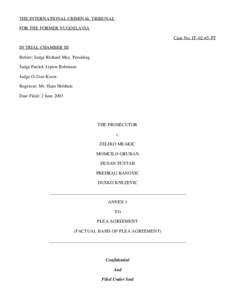Plea Agreement Banovic Case ITAnnex 1