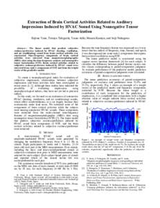 Extraction of Brain Cortical Activities Related to Auditory Impressions Induced by HVAC Sound Using Nonnegative Tensor Factorization