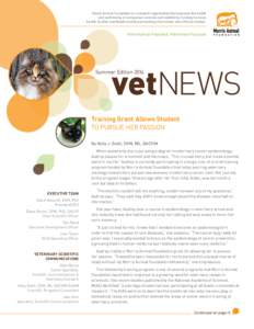 vetNEWS  Morris Animal Foundation is a nonprofit organization that improves the health and well-being of companion animals and wildlife by funding humane health studies worldwide and disseminating information about these