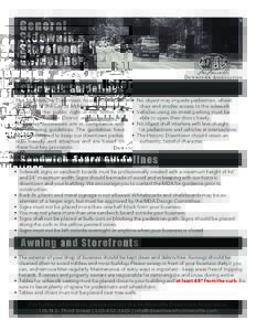 Downt own Associ ati on  Sidewa l k Gui d el i nes The McMinnville Downtown Association works on behalf of the City of McMinnville to manage objects in the public right-of-way within the