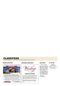 Classifieds  Contact Rachel Hesterman at[removed]or [removed] to advertise. Residential Real Estate