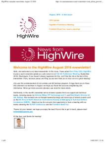 HighWire customer enewsletter, Augusthttps://ui.constantcontact.com/visualeditor/visual_editor_preview.... August, in this issue: CEO update