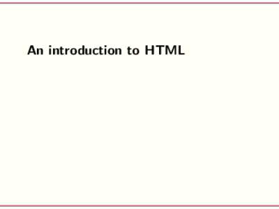 An introduction to HTML  Recall that LATEX is referred to as a mark-up language. Recall that LATEX is referred to as a mark-up language. LATEX commands annotate text to make it display in specified ways.