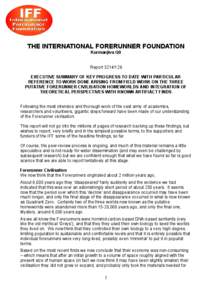 THE INTERNATIONAL FORERUNNER FOUNDATION Kurmanjiva Q0 Report[removed]