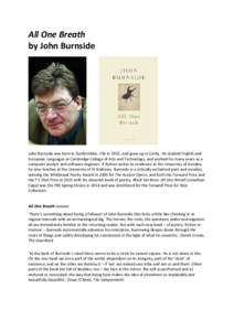 John Burnside / T. S. Eliot Prize / Literature