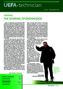 technician No. 57 | November 2014 Editorial  The sharing of knowledge