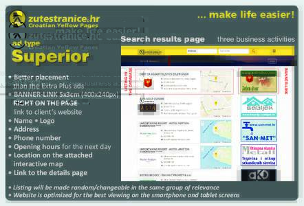 ... make life easier!  zutestranice hr Croatian Yellow Pages  ad type