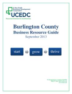 Burlington County Business Resource Guide September 2013 start