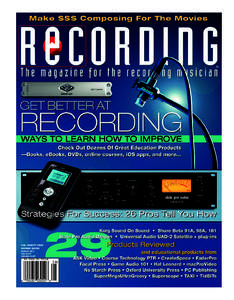 #RECCOVER_#RECCOVER:16 AM Page 1  ® AUGUST 2011 VOL. TWENTY FOUR