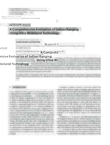 Hindawi Publishing Corporation EURASIP Journal on Wireless Communications and Networking Volume 2007, Article ID 86031, 10 pages doi:[removed][removed]Research Article