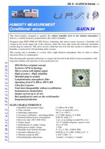 DS A : G-UCN.34 SeriesHUMIDITY MEASUREMENT Conditioner sensor