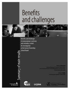Benefits and challenges Summary of main results  Benefits and challenges