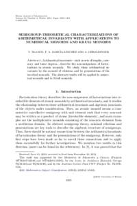 Semigroup-theoretical characterizations of arithmetical invariants with applications to numerical monoids and Krull monoids