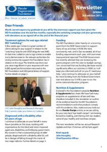 Newsletter SPRING 3rd edition 2012