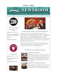 email : Webview : An Evening with Groucho, Cheeseburger Week & More!