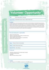 volunteering internships and placements volunteer opportunity