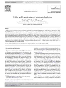 Public health implications of wireless technologies