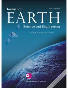 Journal of Earth Science and Engineering Volume 6, Number 2, FebruarySerial Number 49) David Publishing