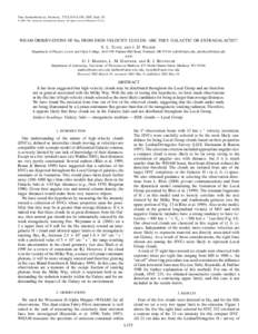 The Astrophysical Journal, 572:L153–L156, 2002 June 20 䉷 2002. The American Astronomical Society. All rights reserved. Printed in U.S.A. WHAM OBSERVATIONS OF Ha FROM HIGH-VELOCITY CLOUDS: ARE THEY GALACTIC OR EXTRAGA