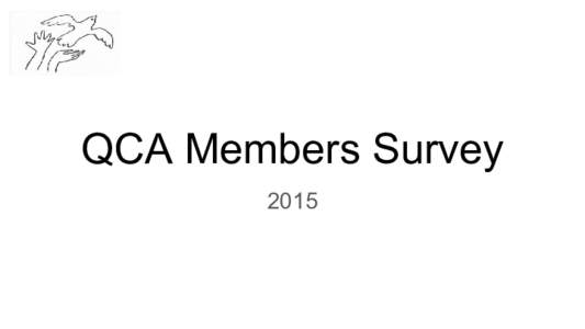 QCA Members Survey 2015 response rate We received a total of 80 surveys back from about 250 email and postal sends
