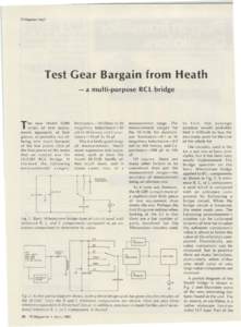 73 Magazine Suiff  • Test Gear Bargain from Heath - a multi-purpose RCl bridge