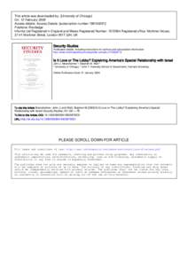 This article was downloaded by: [University of Chicago] On: 12 February 2009 Access details: Access Details: [subscription numberPublisher Routledge Informa Ltd Registered in England and Wales Registered Numb