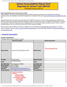 SARC Template (in Word) - School Accountability Report Card (CA Dept of Education)