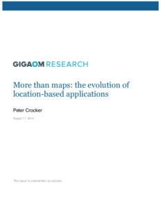 Gigaom Research - More than Maps