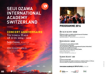 Seiji Ozawa International academy Switzerland ——