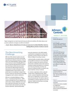 Case Study Johnson Controls Drives Global Continuous Improvement and Customer Satisfaction >	industry