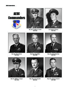 AEDC Commanders  AEDC Commanders  Maj. Gen. Franklin O. Carroll