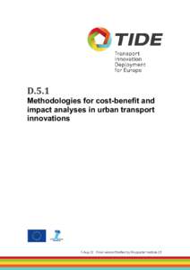 D.5.1  Methodologies for cost-benefit and impact analyses in urban transport innovations