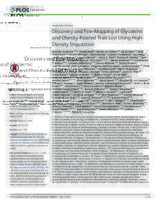 Discovery and Fine-Mapping of Glycaemic and Obesity-Related Trait Loci Using High-Density Imputation