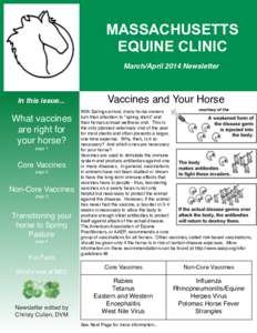 MASSACHUSETTS EQUINE CLINIC March/April 2014 Newsletter In this issue...