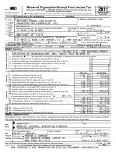 Form  990 A For the 2011 calendar year, or tax year beginning