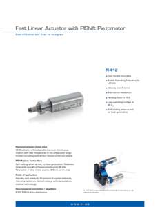 PI Piezo Mike Precision Linear Actuator Brochure, High Precision Miniaturized Nano-Precision Motion