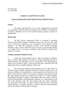 LC Paper No. CB[removed])  For discussion on 6 July[removed]Legislative Council Panel on Security