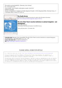 This article was downloaded by: [Simonsen, Sven Gunnar] On: 26 November 2009 Access details: Access Details: [subscription numberPublisher Routledge Informa Ltd Registered in England and Wales Registered Numb