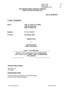 Prosecution submission of consolidated indictment with Annex A and a confidential attachement