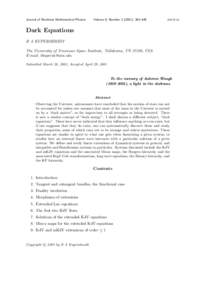 Journal of Nonlinear Mathematical Physics  Volume 8, Number[removed]), 363–445 Article