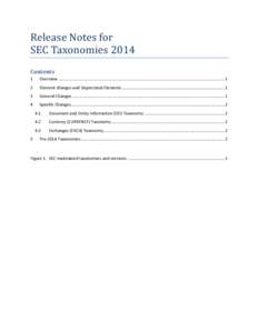 Release Notes for SEC 2014 Taxonomies