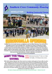 October/NovemberSouthern Cross Community Housing NEWSLETTER  Building Community Futures