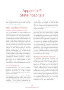 Appendix 9 State hospitals men. In 1880, on the Macquarie Street boundary,