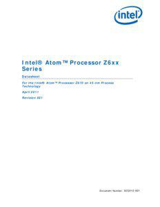 Intel® Atom™ Processor Z6xx Series Datasheet