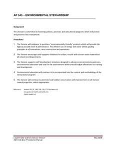 Microsoft Word - AP545 Environmental Stewardship
