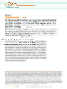 In silico optimization of a guava antimicrobial peptide enables combinatorial exploration for peptide design