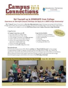 CampusConnections June 18 — 20 For College-Bound Teenagers who are Deaf and Hard of Hearing