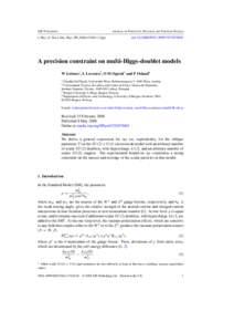 A precision constraint on multi-Higgs-doublet models