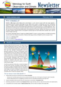 Metrology for Earth Observation and Climate www.meteoc.org  Newsletter