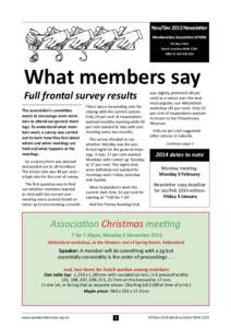 Nov/Dec 2013 Newsletter Woodworkers Association of NSW PO Box 1016 Bondi Junction NSW 1355 ABN[removed]